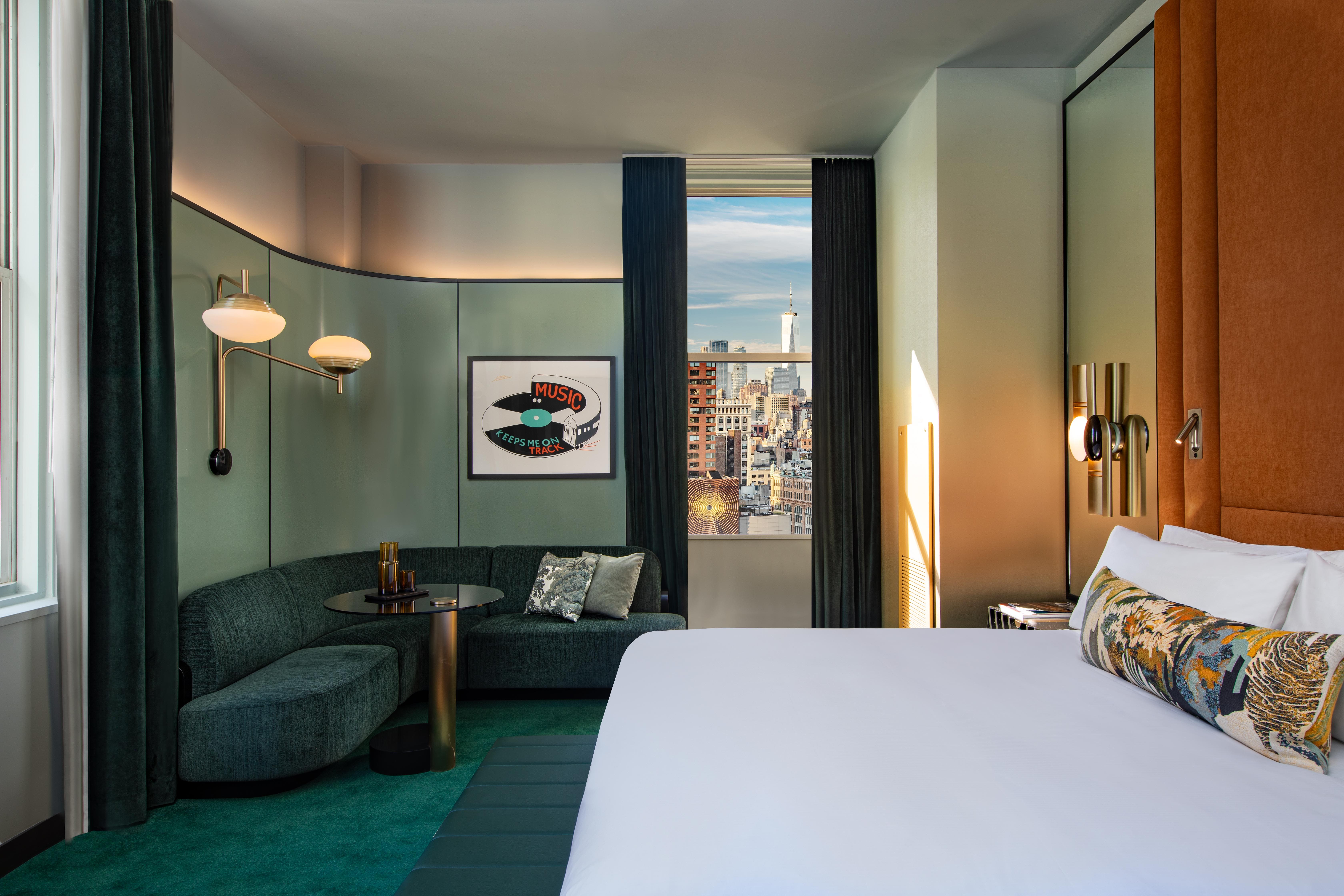 Guestroom at W Union Square featuring print by EPSO.