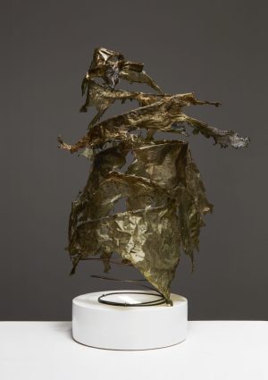 Enfold II seaweed, wire LED sculpture 27 x 14 x 12 $650